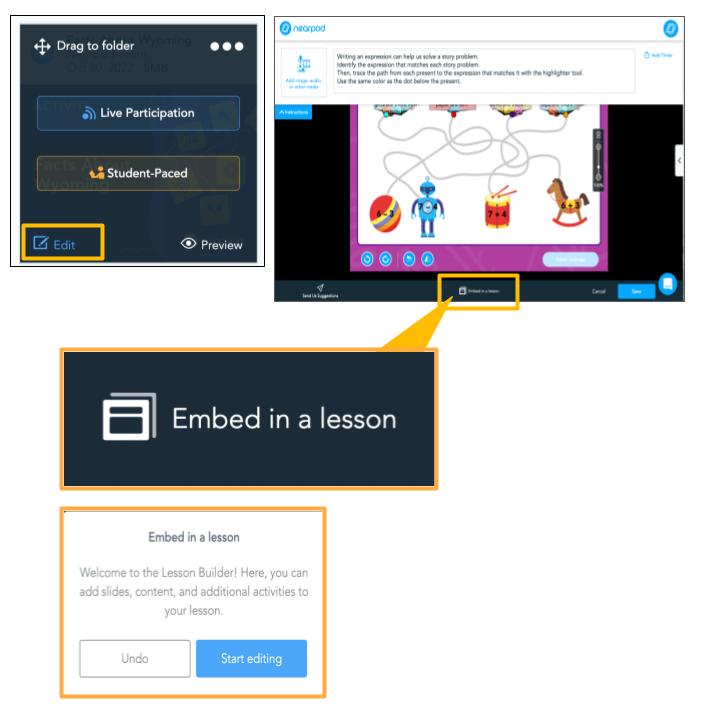 Use prebuilt Activities from Activity Banks Nearpod Student