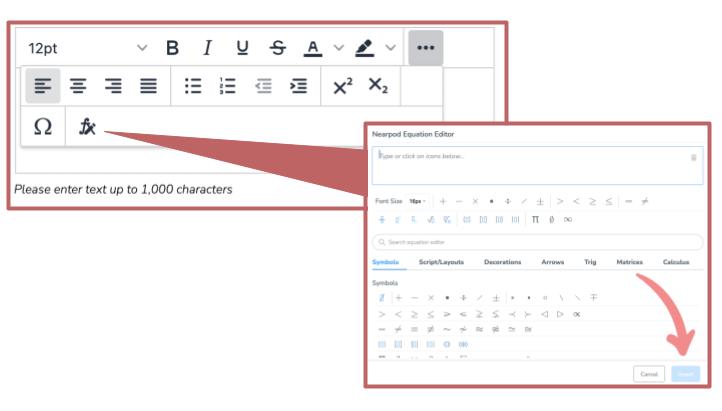 Math Formula Editor – Nearpod: Student Engagement Platform