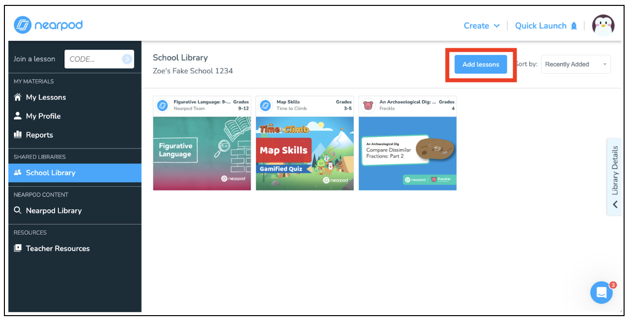 How to use the School Library (for Silver, Gold, and Platinum